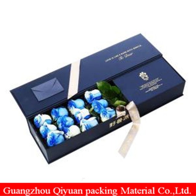 rigid print book shape custom wig jaceket flower packaging box