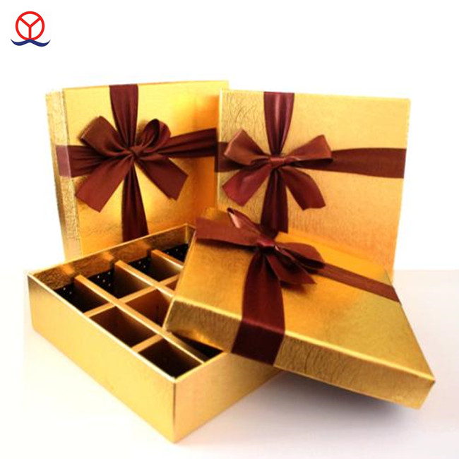 wholesale handmade luxury custom gold favor/candy boxes for